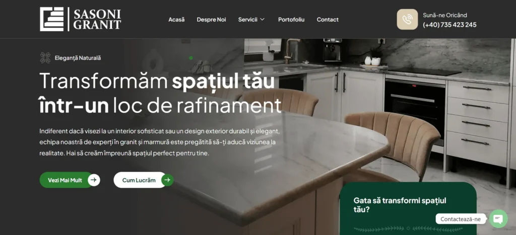 website de prezentare sasoni granit