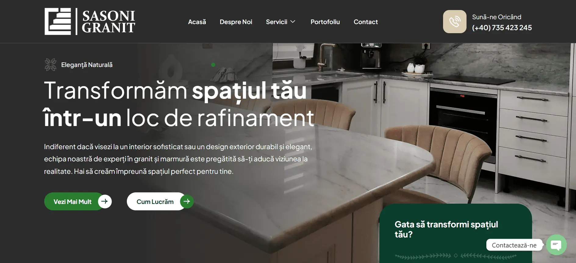 website de prezentare sasoni granit